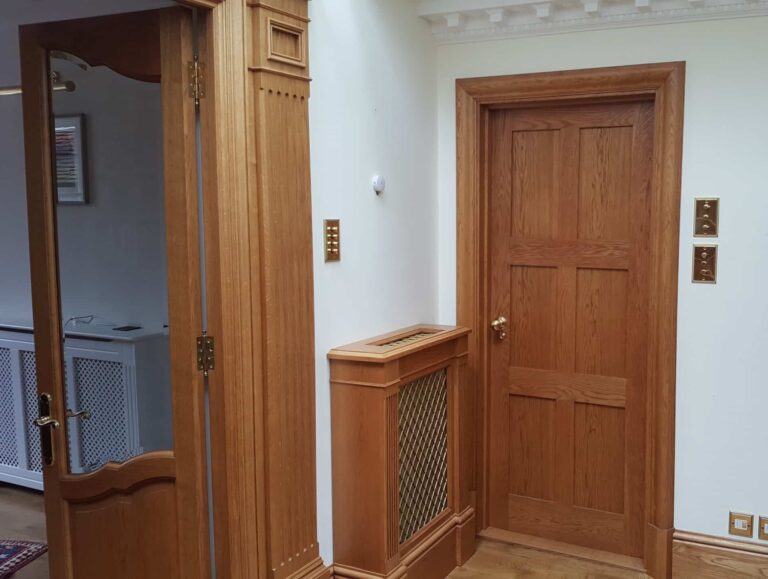 Internal wooden doors and radiator cover