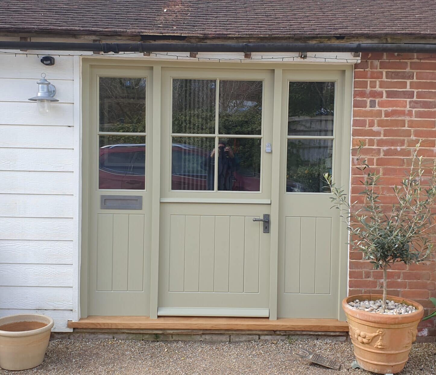 External wooden door