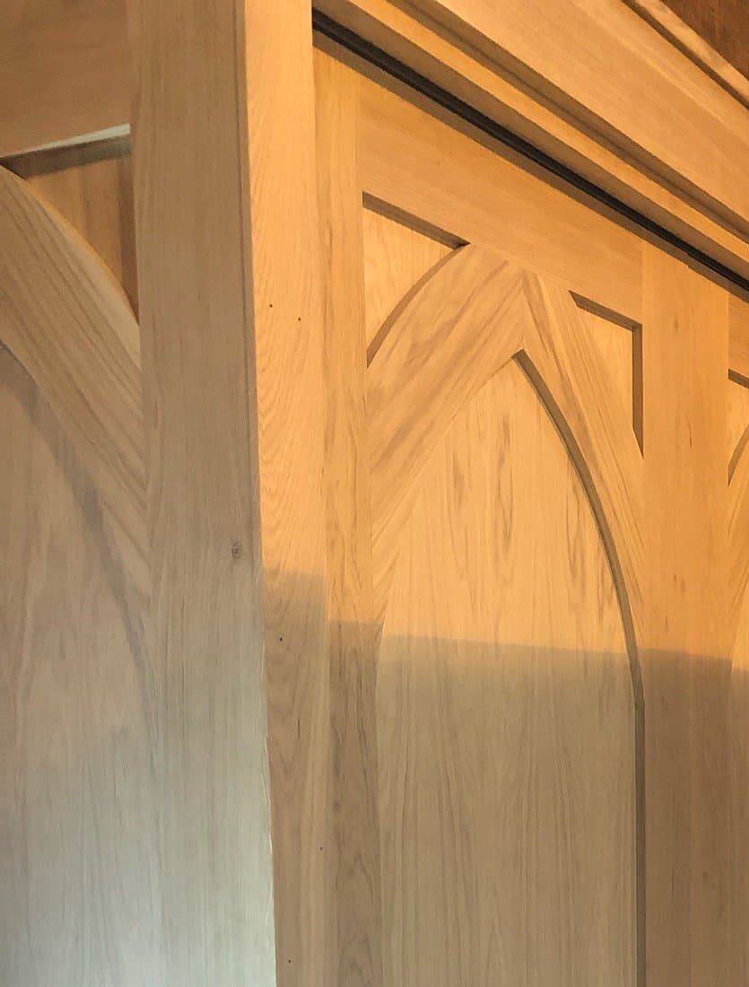 Wooden cupboards in a church