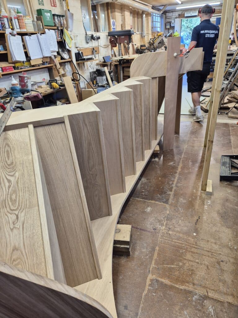 European oak stairs ready for delivery to local developers.