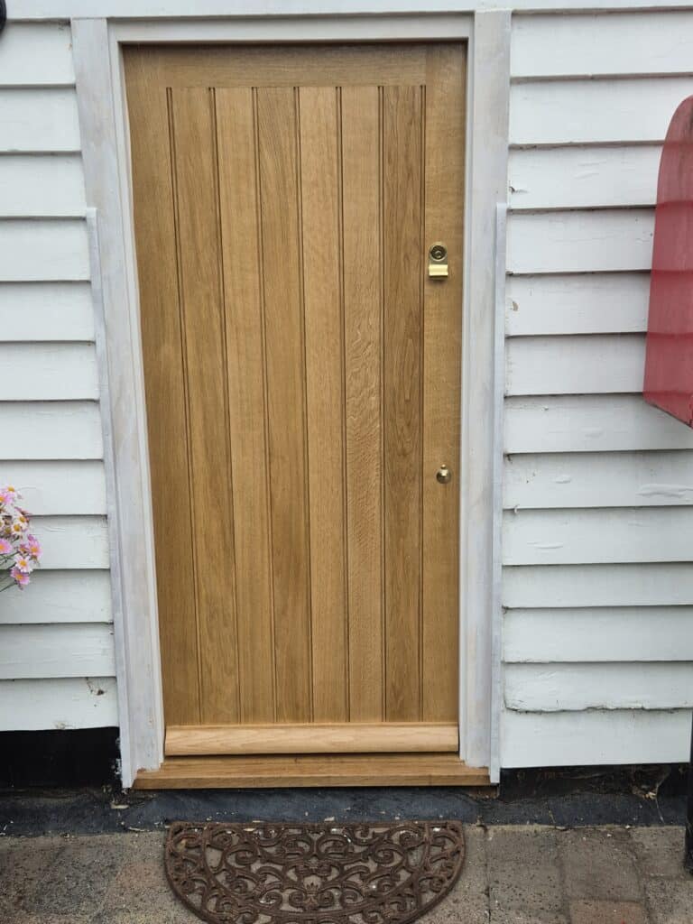 Solid oak door in an Accoya frame